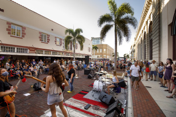 Lokale Band im River District Fort Myers